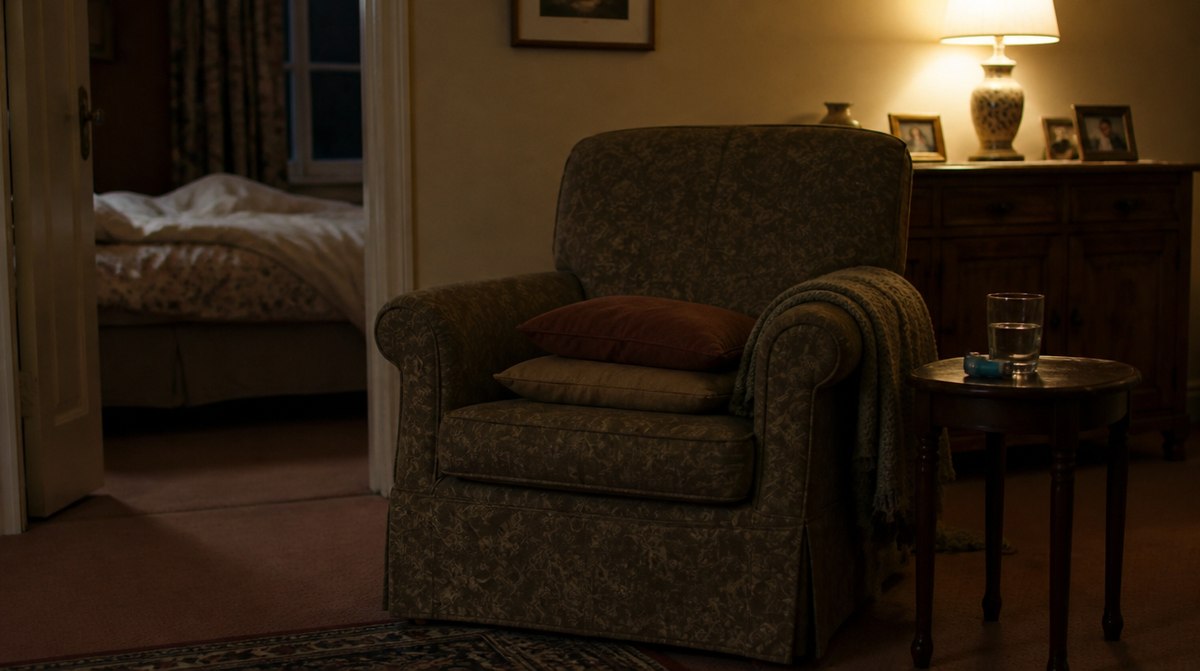 The armchair she moved into