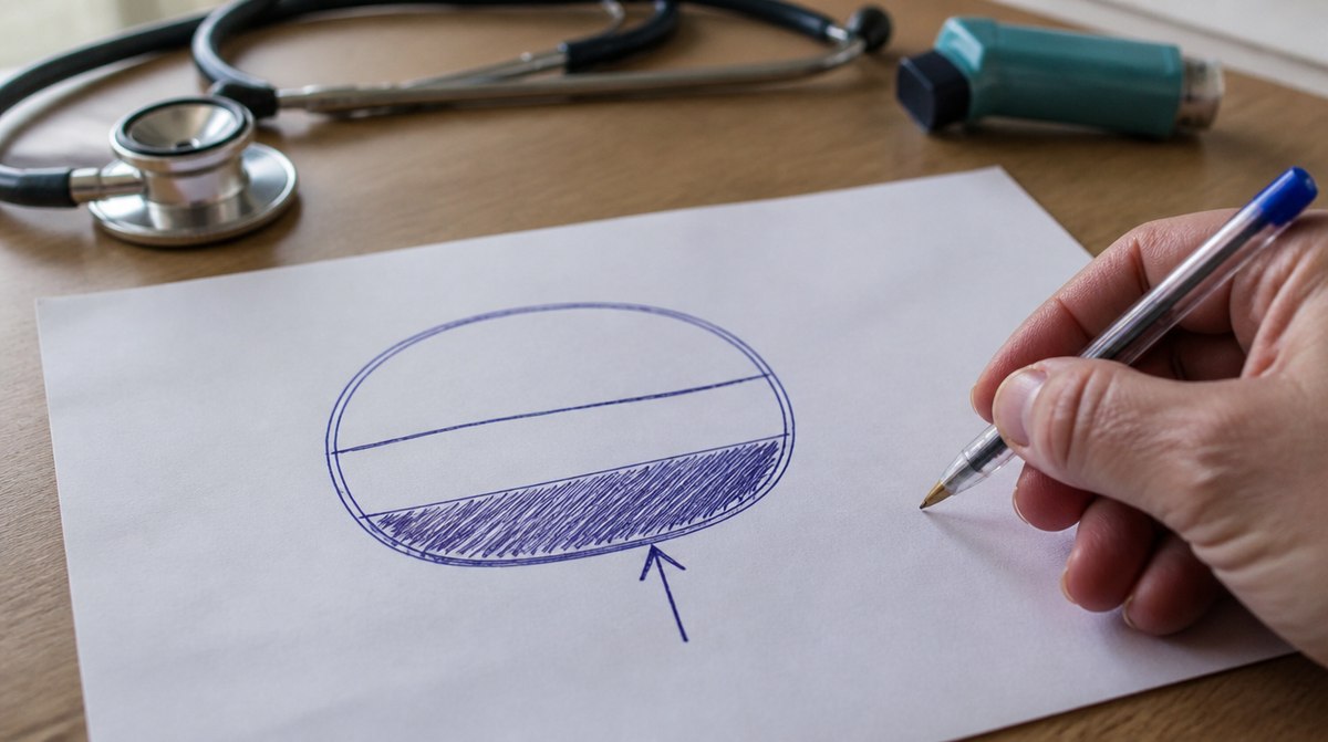 The two layers sketched on the back of a clinic letter